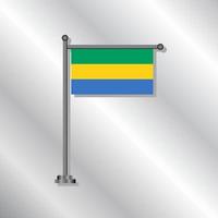 Illustration of Gabon flag Template vector