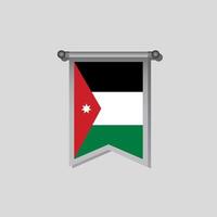 Illustration of Jordan flag Template vector