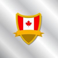 ilustración de la plantilla de la bandera de canadá vector