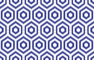 Geometric retro ikat tribal seamless pattern vector