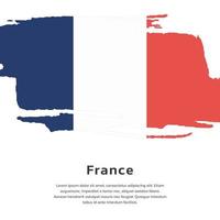 ilustración de la plantilla de la bandera de francia vector