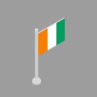 Illustration of Ivory Coast flag Template vector