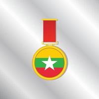 ilustración de la plantilla de la bandera de myanmar vector