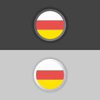 Illustration of South Ossetia flag Template vector