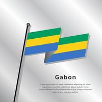 Illustration of Gabon flag Template vector