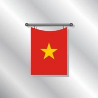 ilustración de la plantilla de la bandera de vietnam vector