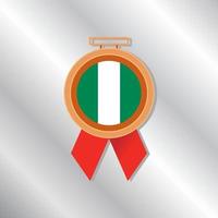 ilustración de la plantilla de la bandera de nigeria vector