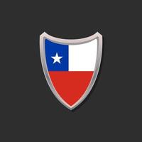 Illustration of Chile flag Template vector