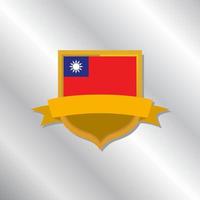 Illustration of Taiwan flag Template vector