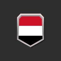 Illustration of Yemen flag Template vector