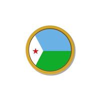 ilustración de la plantilla de la bandera de djibouti vector