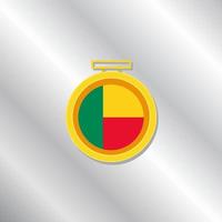 ilustración de la plantilla de la bandera de benin vector