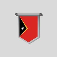 ilustración de la plantilla de la bandera de timor leste vector