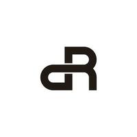 letter rd simple linked infinity logo vector