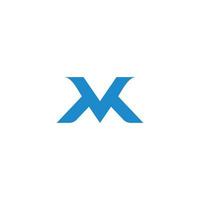 letter mk simple geometric flat connect line logo vector