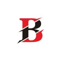 vector de logotipo colorido de movimiento de rebanada de letra b
