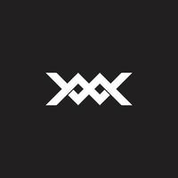 abstract letter mw simple linked geometric logo vector