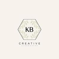 KB Initial Letter Flower Logo Template Vector premium vector art