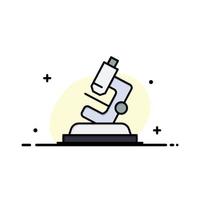 Lab Microscope Science Zoom Business Logo Template Flat Color vector