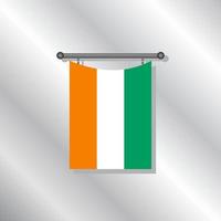 Illustration of Ivory Coast flag Template vector