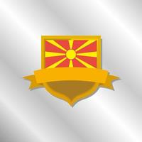 ilustración de la plantilla de la bandera de macedonia vector