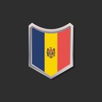 Illustration of Moldova flag Template vector