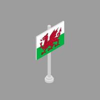 Illustration of Wales flag Template vector