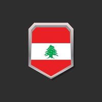 Illustration of Lebanon flag Template vector