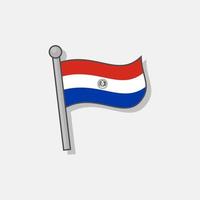 Illustration of Paraguay flag Template vector