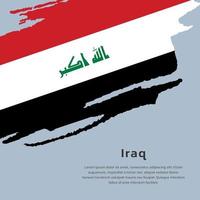 ilustración de la plantilla de la bandera de irak vector