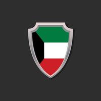ilustración de la plantilla de la bandera de kuwait vector
