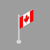 ilustración de la plantilla de la bandera de canadá vector