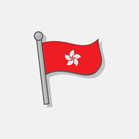 Illustration of Hong Kong flag Template vector