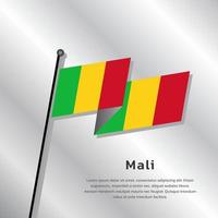 ilustración de la plantilla de la bandera de mali vector