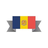 ilustración de la plantilla de la bandera de andorra vector