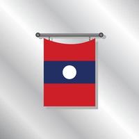 ilustración de la plantilla de la bandera de laos vector