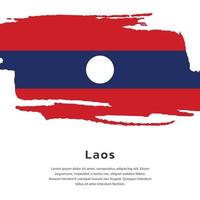 ilustración de la plantilla de la bandera de laos vector