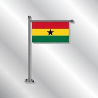 ilustración de la plantilla de la bandera de ghana vector