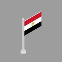 ilustración de la plantilla de la bandera de egipto vector