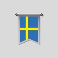 Illustration of Sweden flag Template vector