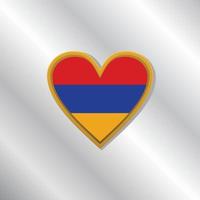 ilustración de la plantilla de la bandera de armenia vector