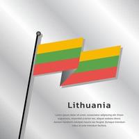 ilustración de la plantilla de la bandera de lituania vector