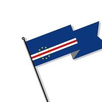 ilustración de la plantilla de la bandera de cabo verde vector