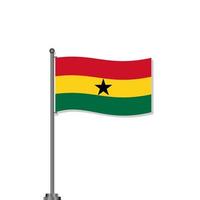 ilustración de la plantilla de la bandera de ghana vector