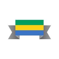 Illustration of Gabon flag Template vector