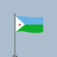 ilustración de la plantilla de la bandera de djibouti vector