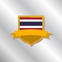 ilustración de la plantilla de la bandera de tailandia vector