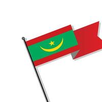 Illustration of Mauritania flag Template vector