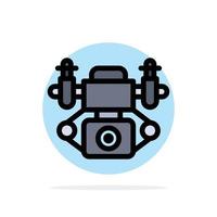Action Camera Technology Abstract Circle Background Flat color Icon vector