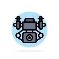 Action Camera Technology Abstract Circle Background Flat color Icon vector